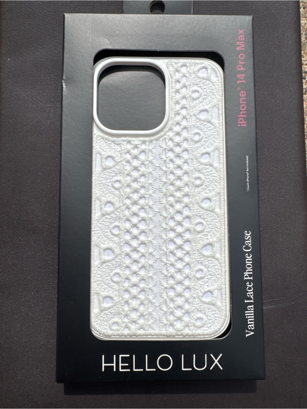 Hello Lux Vanilla Lace iPhone 14 Pro Max Case - White